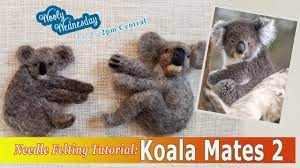 diy koala needle felting tutorial