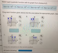 Solved Match Each Quadratic Function