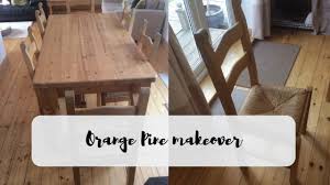 Orange Pine Dining Table Makeover