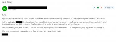 Professor Wasnt Allowed To Cancel Class Before Spring Break