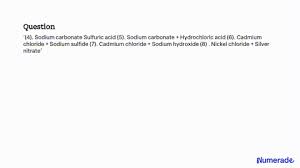 Sodium Carbonate Sulfuric Acid
