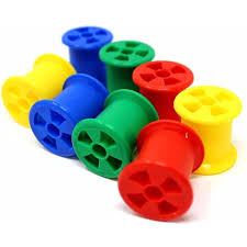 16 pieces bird toy parts plastic spools