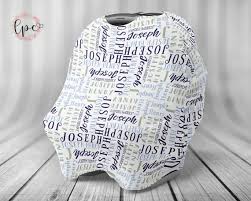 Personalized Car Seat Canopy Cover Baby