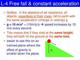 Free Fall Amp Constant Acceleration