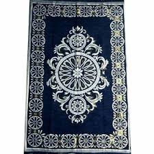 polyester blue indian designer carpet