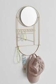Wall Mounted Jewelry Stand With Mirror