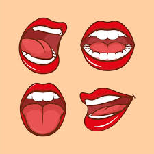 cartoon lips images free on