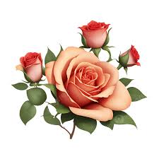 red rose flower png and vector