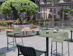 Green Outdoor High Bar Table