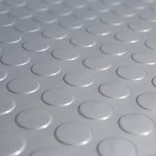 rubber cal coin grip metallic pvc flooring silver 2 5mm x 4 x 8