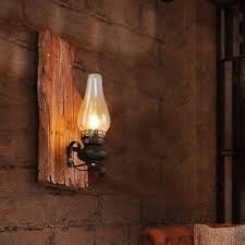 Vintage Rustic Single Light Wood Wall