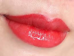 permanent makeup lip embroidery in