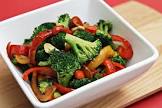 broccoli and red bell pepper saute