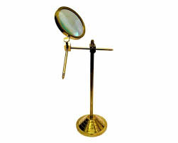 Vintage Brass Table Magnifying Glass On