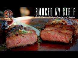 smoked ny strip steak on pit boss