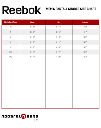 Reebok Sports Bra Size Chart
