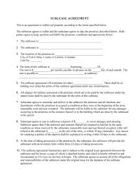 40 Professional Sublease Agreement Templates Forms Template Lab