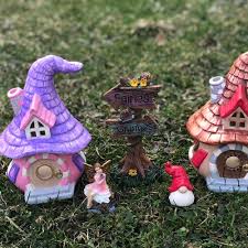 Fairy Garden Gnome Home Lantern And 2