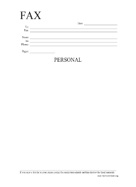 Personal Information Fax Cover Sheet At Freefaxcoversheets Net