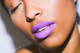 beautiful purple lipstick for dark skin