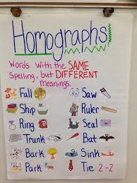 Homographs Anchor Chart Teaching Grammar Kindergarten