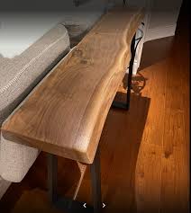 console tables in modern live edge and