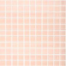 Pink Crystal Glass Mosaic Tile Square