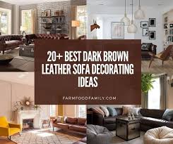 Brown Leather Sofa Decor