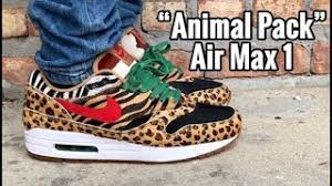 The natural textures of the premium leather deliver an extra luxurious touch. Air Max 1 X Atmos Animal Pack 2 0 On Feet Youtube
