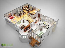 3d Luxurious Residentetial Floor Plan
