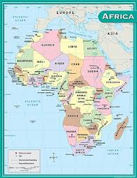 Teacher Created Resources Africa Map Chart Multi Color 7650