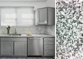 how to pair countertops with gray cabinets