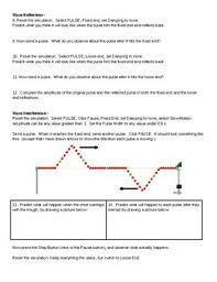 In 1905 max planck, a german theoretical physicists, proposed a mathematical solution to what was known as the ultraviolet catastrophe with regards to the emission of electromagnetic radiation from a blackbody. Waves Lab Phet Simulation Lab Worksheet By Mr E Science Theater