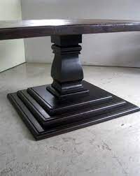 Square Wood Dining Tables Pedestal