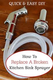 replace a broken kitchen sink sprayer