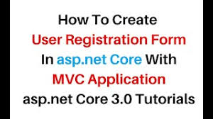 asp net core 3 0 user registration form