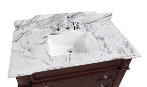 Granite vanity tops or silestone quartz vanity tops are available in the colors shown below. Elizabeth 42 Traditional Bathroom Vanity With Carrara Marble Top Kitchenbathcollection