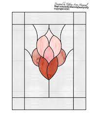 Abstract Flower Stained Glass Pattern