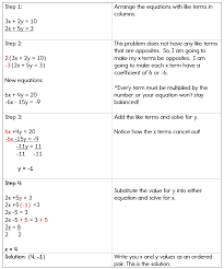 Of Equations Using Linear Combinations