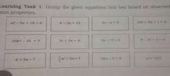 Learning Task 1 Group The Given