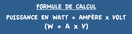 Énergie calculer la puissance en watt