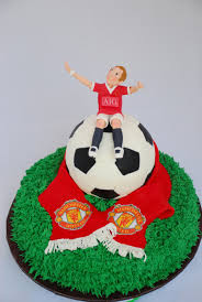 Eat cake cupcake cakes cake fondant cake decorating tutorials. Groom S Soccer Ball Manchester United Cake Cakecentral Com