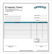 Sales Invoice Form Blank Excel Sample Receipt Template Word