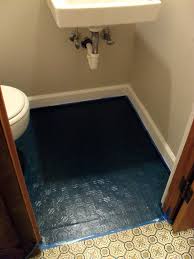 painting a bathroom floor