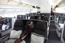 review qatar airways a340 business