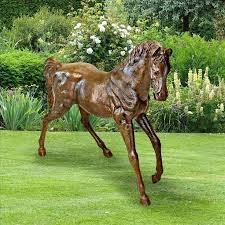 Trotting Thoroughbred Horse Cast Bronze