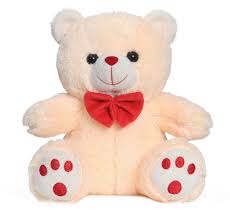 cream plush beautiful teddy bear size