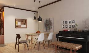art deco asian dining room black piano