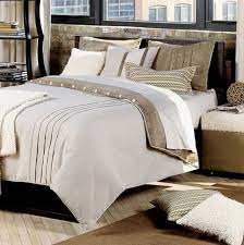textured bedding set in neutral color