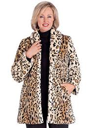 Amerimark Womens Animal Print Faux Fur Coat Xl 18 20